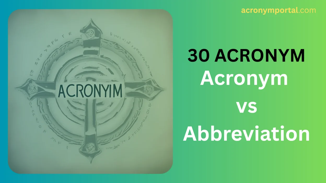 Acronym vs Abbreviation