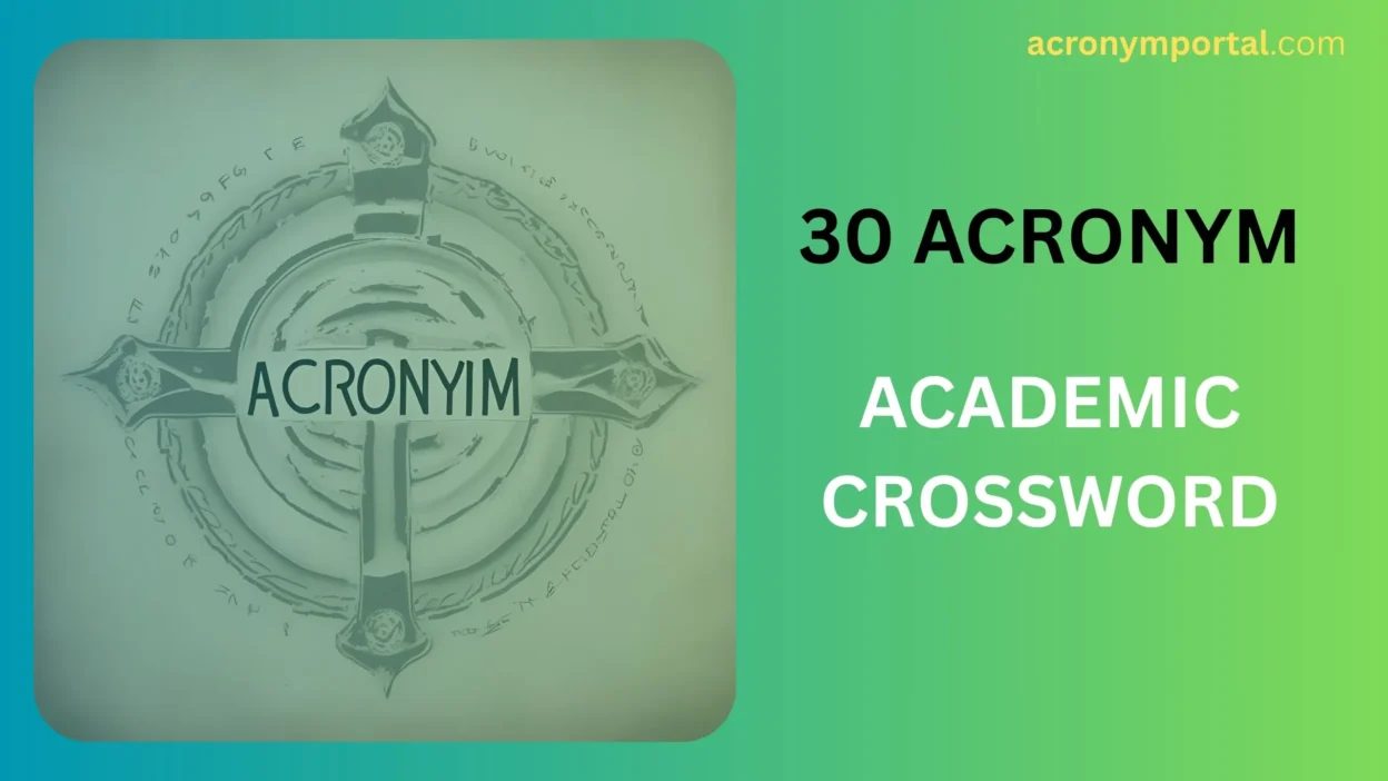 Academic Acronym Crossword
