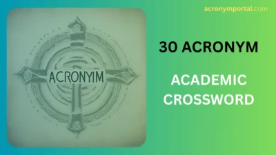 Academic Acronym Crossword