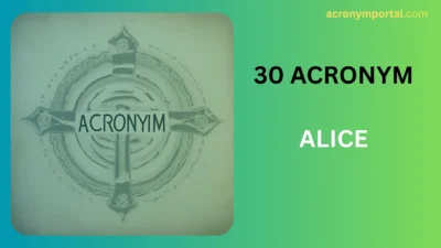 ALICE Acronym