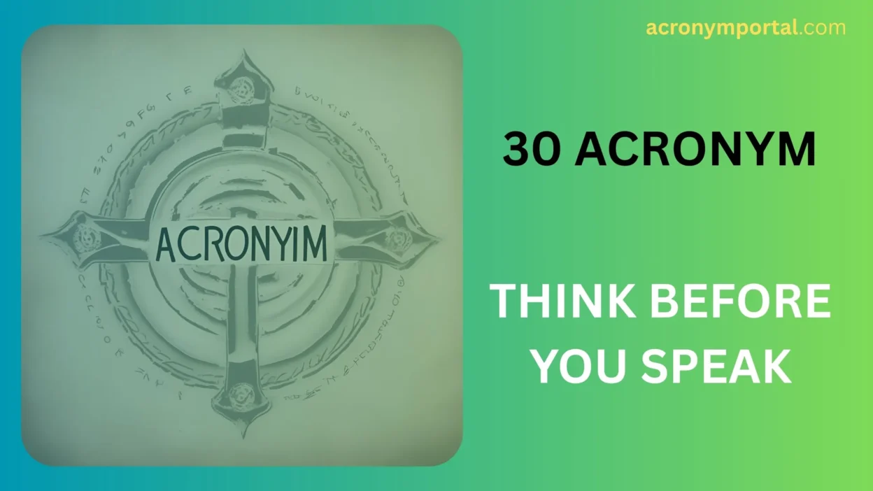 Think Before You Speak Acronym